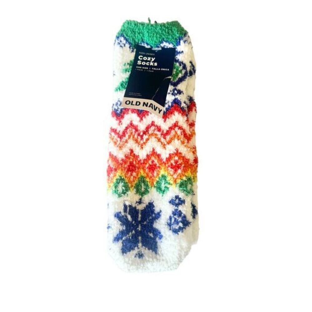 Old Navy Kids Unisex Cozy socks non slip one Size Christmas Holiday Soft